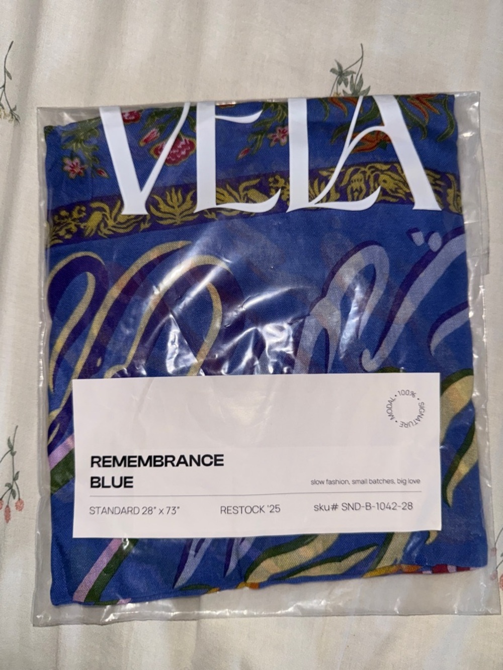 VELA scarves Remembrance Blue hijab